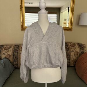 Aerie Light Gray V-Neck Women's Sweater